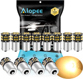 Alopee 1156 LED Bulb Soft Warm White 1141 LED Bulb DC 12V 1156 Bulb Replacement for 1156 7506 1141 1003 RV LED Lights Interior Camper Light Bulbs Trailer Boat RV Light Bulbs 3014 54SMD, Pack of 12